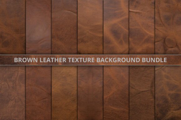 Brown Leather Texture Background Bundle - Download Now