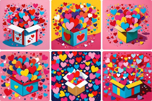 Download Valentine's Hearts in a Giftbox - Art Collection