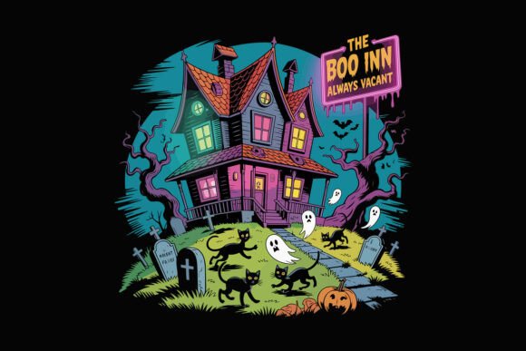 Spooky Vibes Halloween T-Shirt Design - Download Now