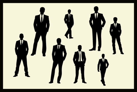 Download Corporate Men Silhouettes Vector Clipart - Art Collection