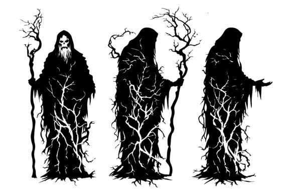 Undead Lich Silhouette Black - Download Now