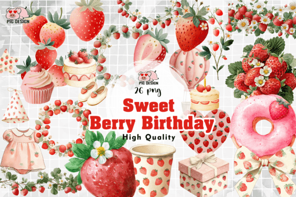 Sweet Berry Birthday PNG - Download Now