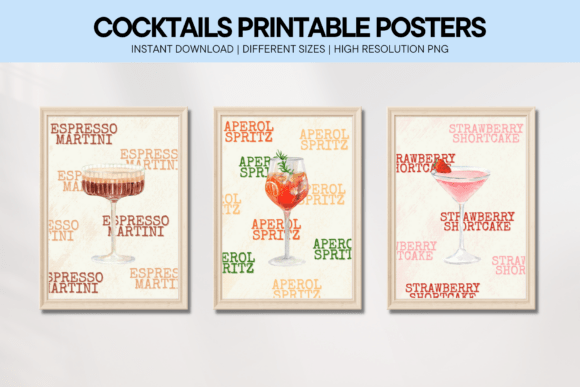 Download Cocktail Printable Wall Art Kitchen Bar - Art Collection