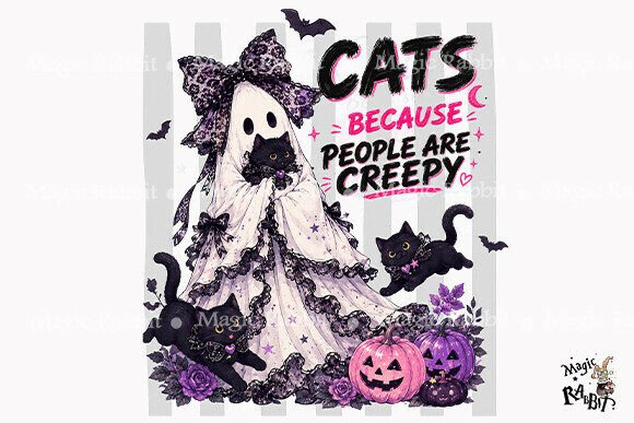 Cats Because People Are Creepy PNG - Download Now