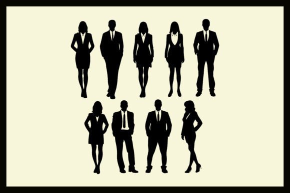 Download Corporate Man Woman Silhouette Clipart - Art Collection