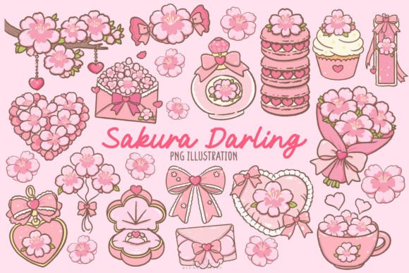Download Sakura Kawaii Cherry Blossom Clipart - Art Collection