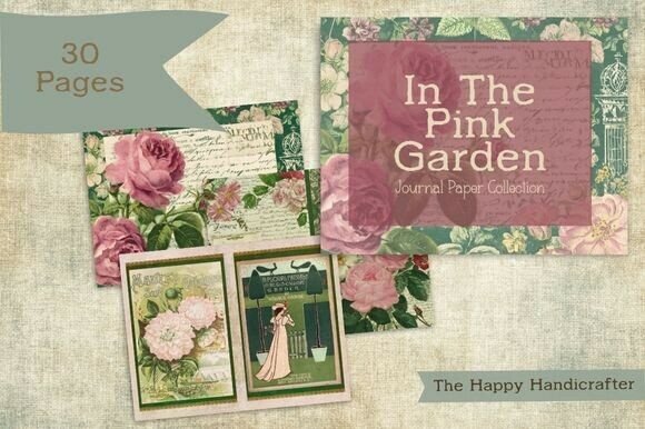 Pink Garden Floral Journal Papers - Download Now